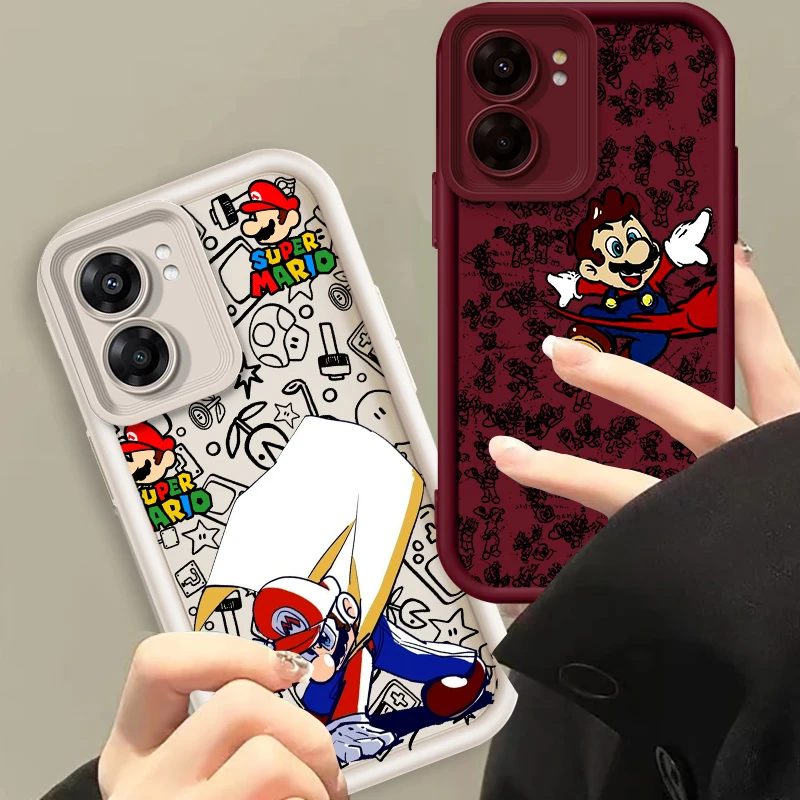 Magic Super M-Marios Art Eye Ladder For OPPO Find X5 X3 A58 A57 A55 A53 A54 A92 A74 A78 A98 A16 A94 A76 A72 5G Back Phone Case