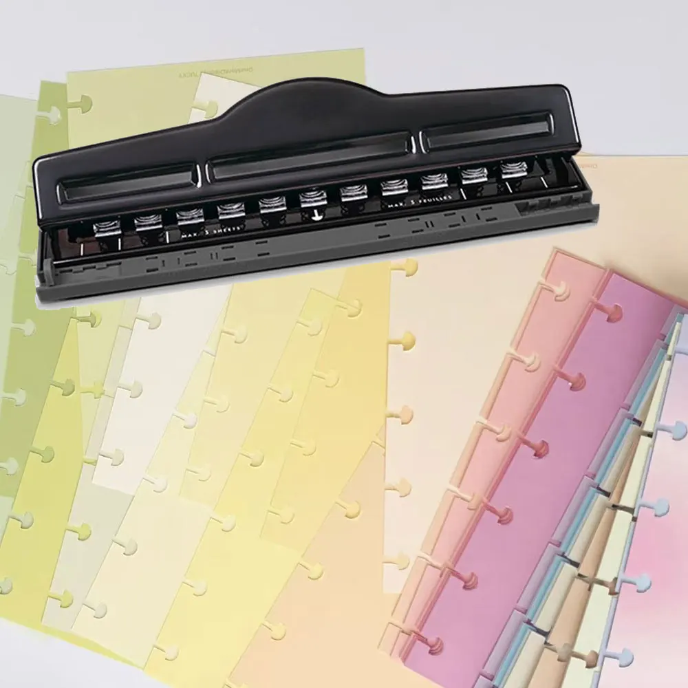 

1PC 11-hole mushroom-shaped hole punch, suitable for making A4/A5/B6 size scrapbooks and planner binding tools.