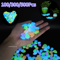 100-500 Glow in the Dark Garden Pebbles Glow Stones Rocks for Walkways Garden Path Patio Lawn Garden Yard Decor Luminous Stones