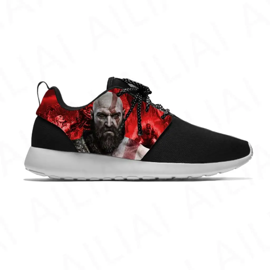 Anime Cartoon Game Manga Comic God of War Kratos Sport Running Shoes Casual Breathable Lightweight 3D Print Men Women Sneakers