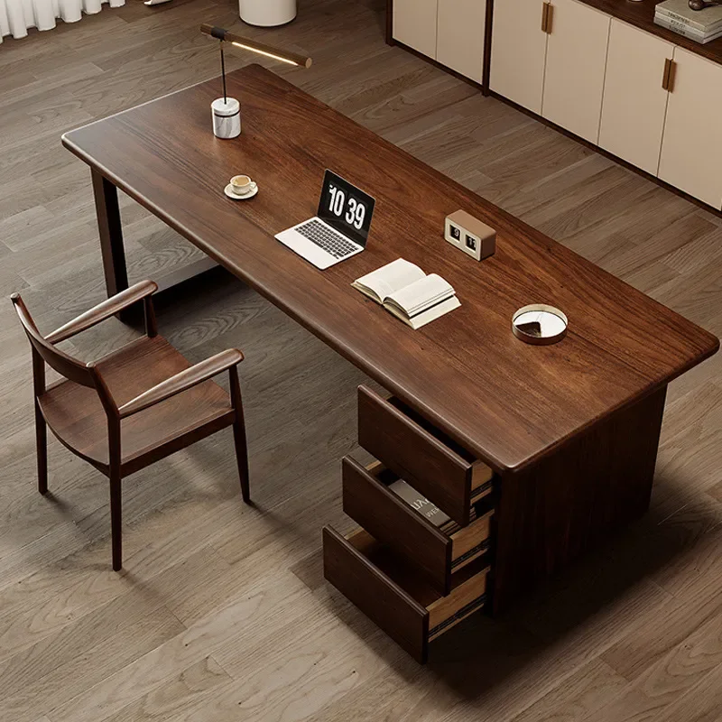 for South American Black Walnut Solid Wood Desk Large Table for Living Room Home Study Painting Table