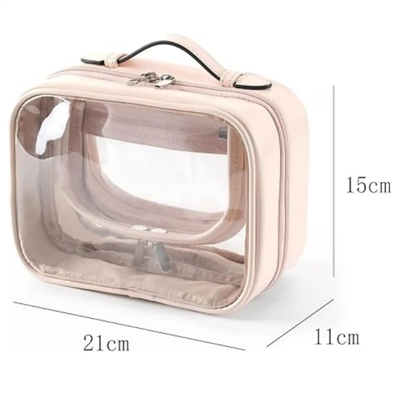 Clear Cosmetic Bag Large Capacity Wear Resistant PVC Transparent Storage Bag for Hand Luggage Gifts Daily Use Indoor Hairpins