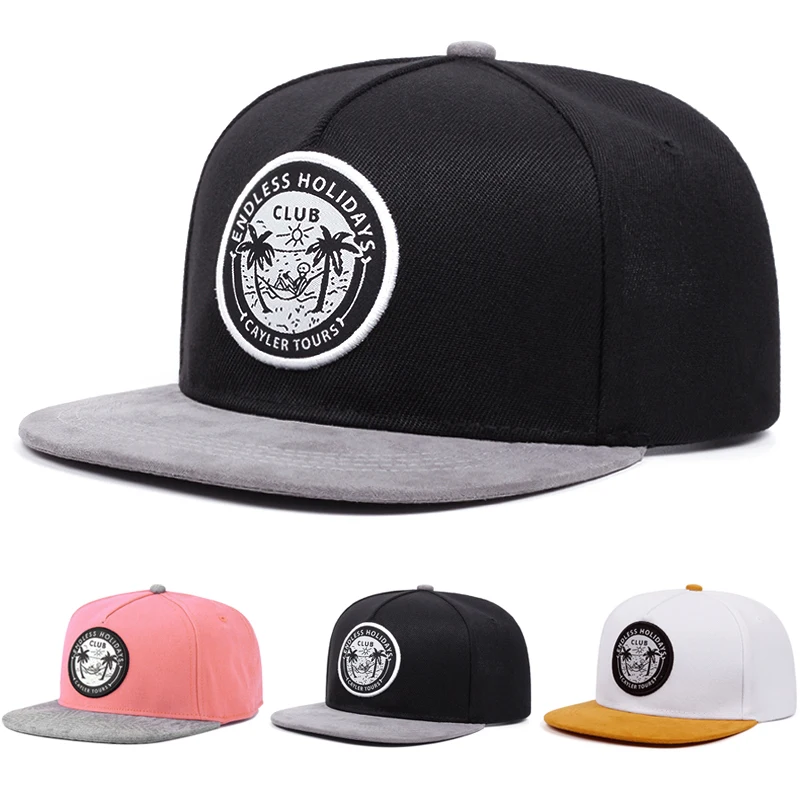 

New Tide CLUB Coconut Tree Модная уличная шляпа в стиле хип-хоп для отдыха Солнцезащитная шляпа Бейсбольная шляпа унисекс Открытая регулируемая шляпа с плоским краем