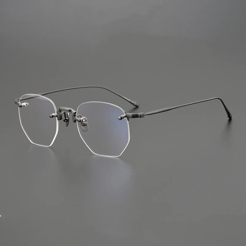 New Version Vintage Titanium Round Eyeglass Frame M3104 Women Men Original Box Case Prescription Len Eyeglasses Frames For Wen