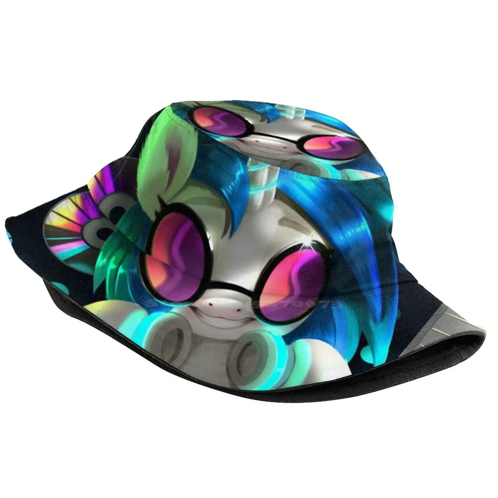 Wubs - Vinyl Scratch Sun Cap Fisherman Hat Bucket Hats Vinyl Scratch Mlp My Little Unicorn Music Electronic Wubs Dj Pon3 Dj Pon