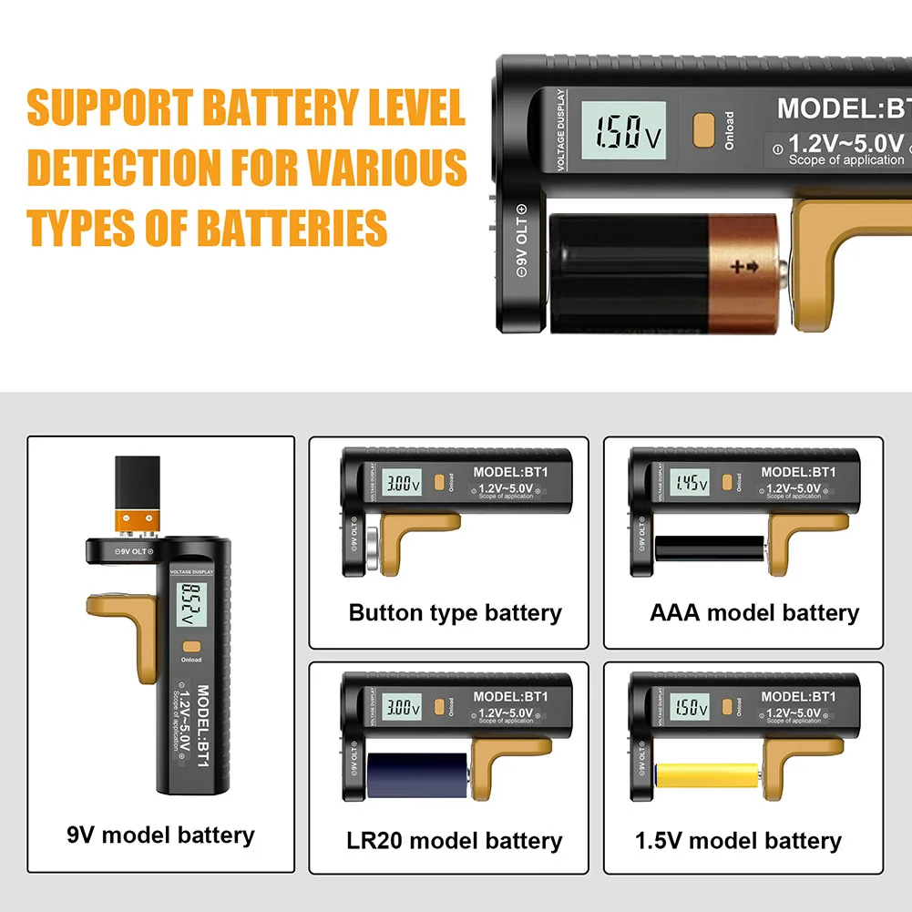 1pc Tragbare Kleine Batterie Tester Für AAA/AA/C/D/N/9V/1,5 V Taste Batterie Tester Elektrische Instrumente Zubehör