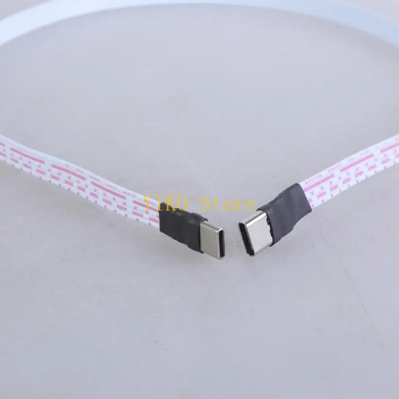 K32C Type C to Type C Cable Male Silicone Flat Wire Supports 2A Charging 480Mbps
