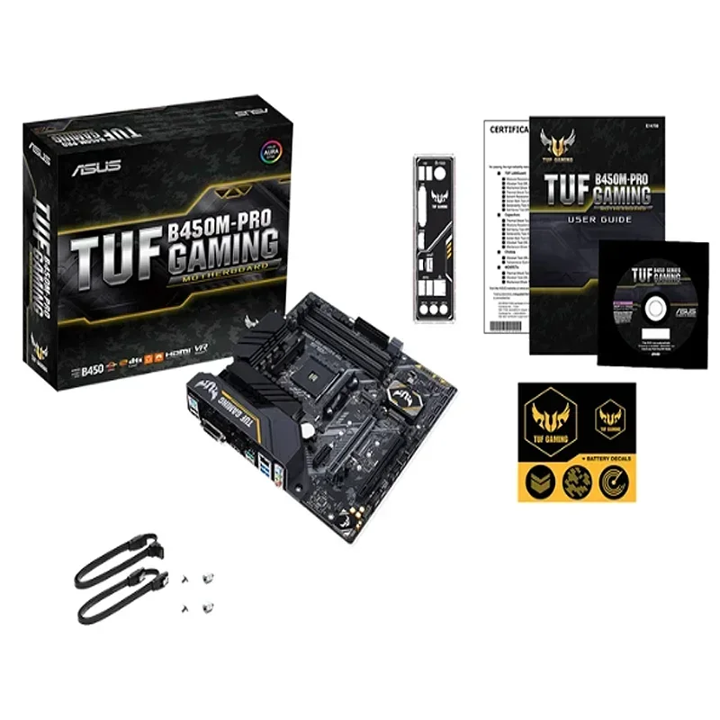 TUF B450M-PRO-ゲーミングマザーボード,64GB,am4,ddr4,micro atx,b450,100% テスト済み,完全に動作