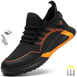 Zapatos de seguridad antigolpes para hombre, calzado de trabajo con punta de acero, Indestructible, ligero y transpirable, talla grande 50