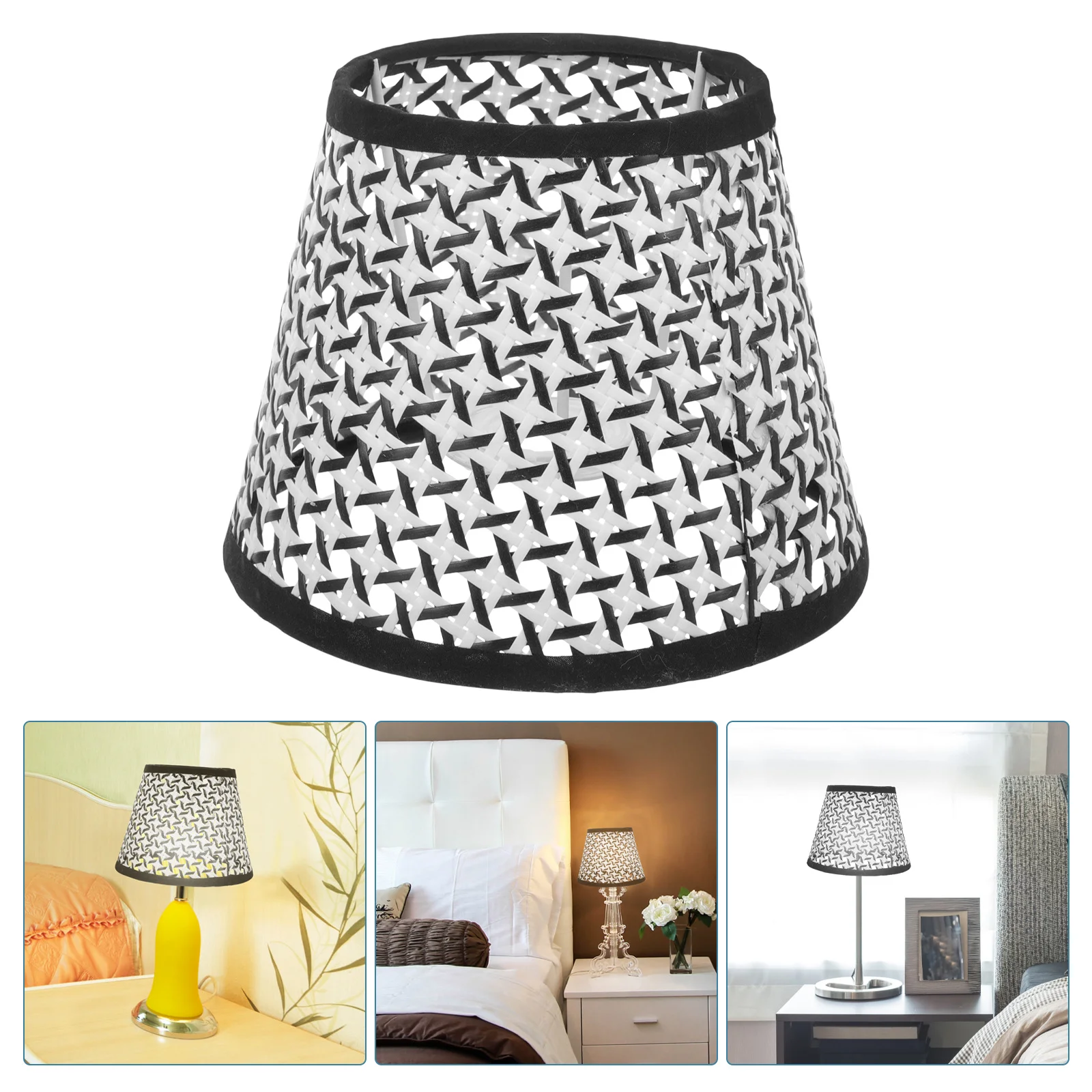 Woven Lampshade Simple Style Home Hotel Bar Bedroom Study Library Easy Installation Art Lampshade Table Lamp Shade