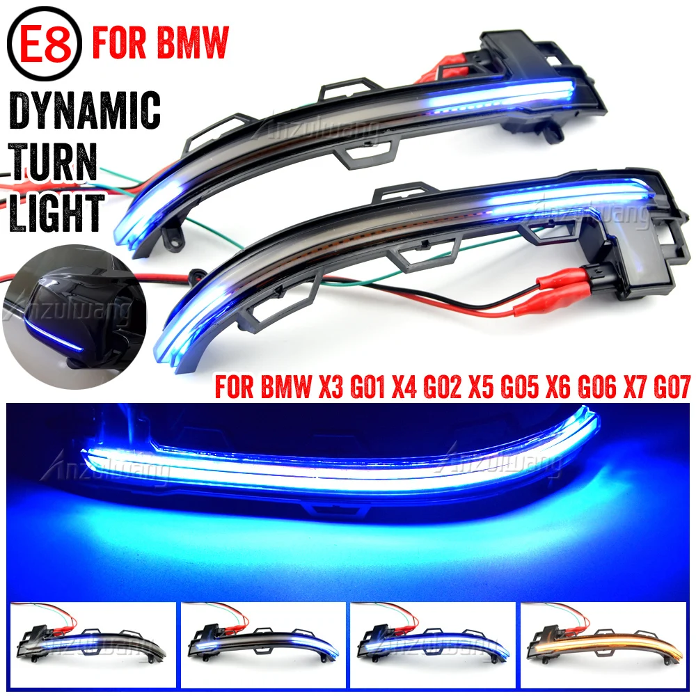 For BMW X3 G01 2018 2019 X4 G02 X5 G05 X6 G06 X7 G07 2020 Dynamic LED Turn Signal Light Side Rear Mirror Sequential Indicator