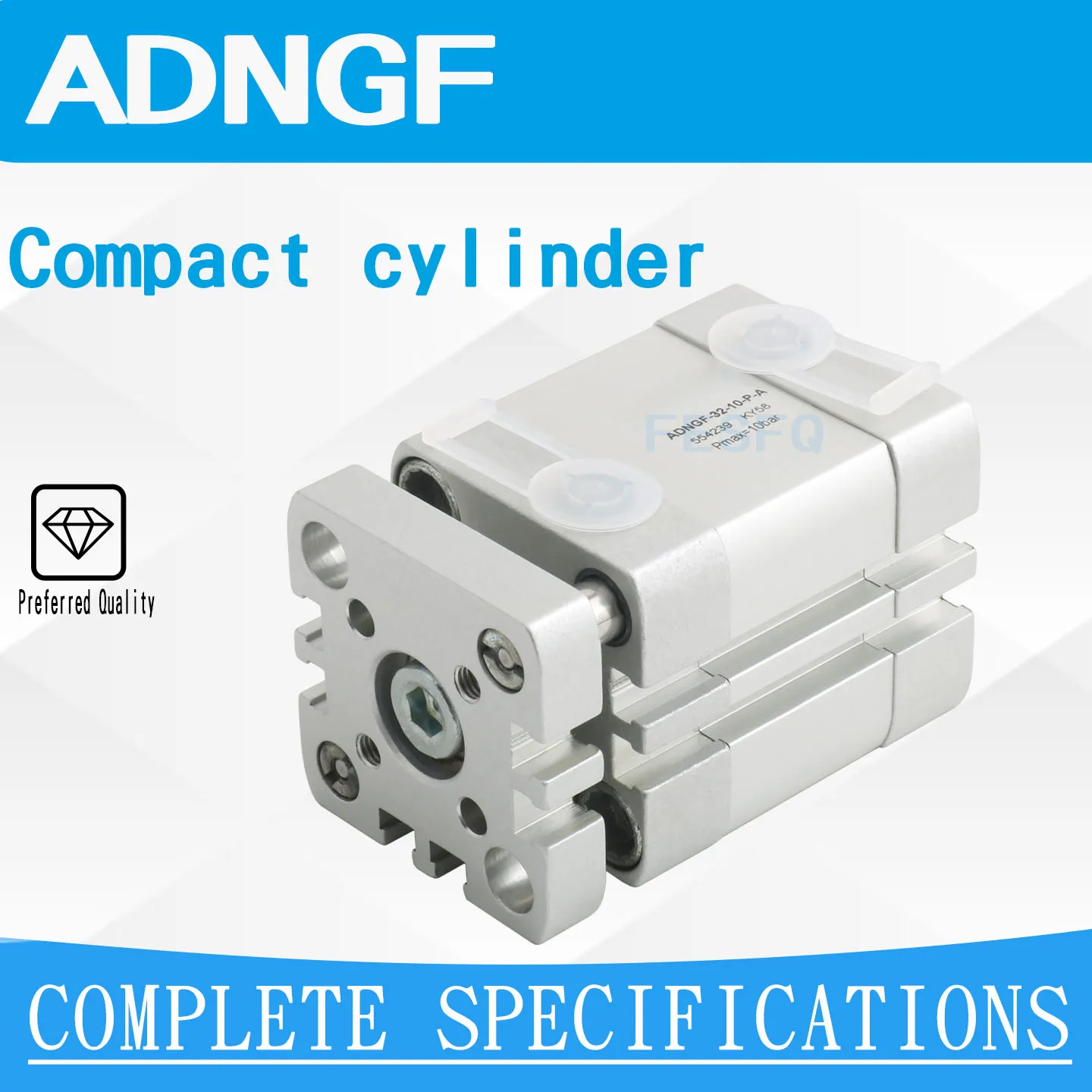 Cilindro compacto ADNGF-20-5-P-A ADNGF-20-10-15-20-25-30-40-50-60-P-A ADNGF-25-5-PA ADNGF-25-10-15-20-25-30-40-50-60-P-A