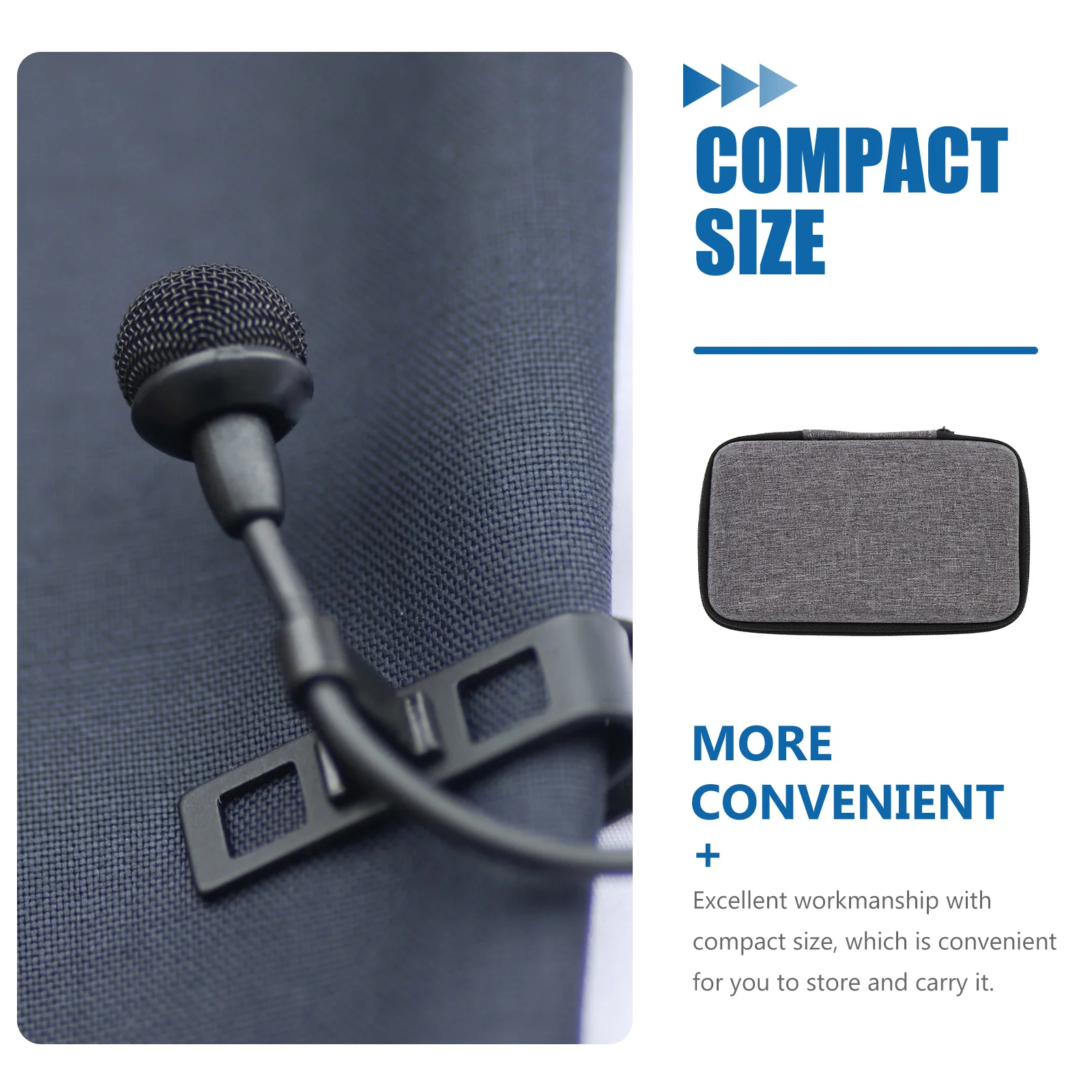 

Microphone Storage Bag Electronic Organizer Travel Case Digital Accessory Portable Accessories Grey Multi-layer Cable