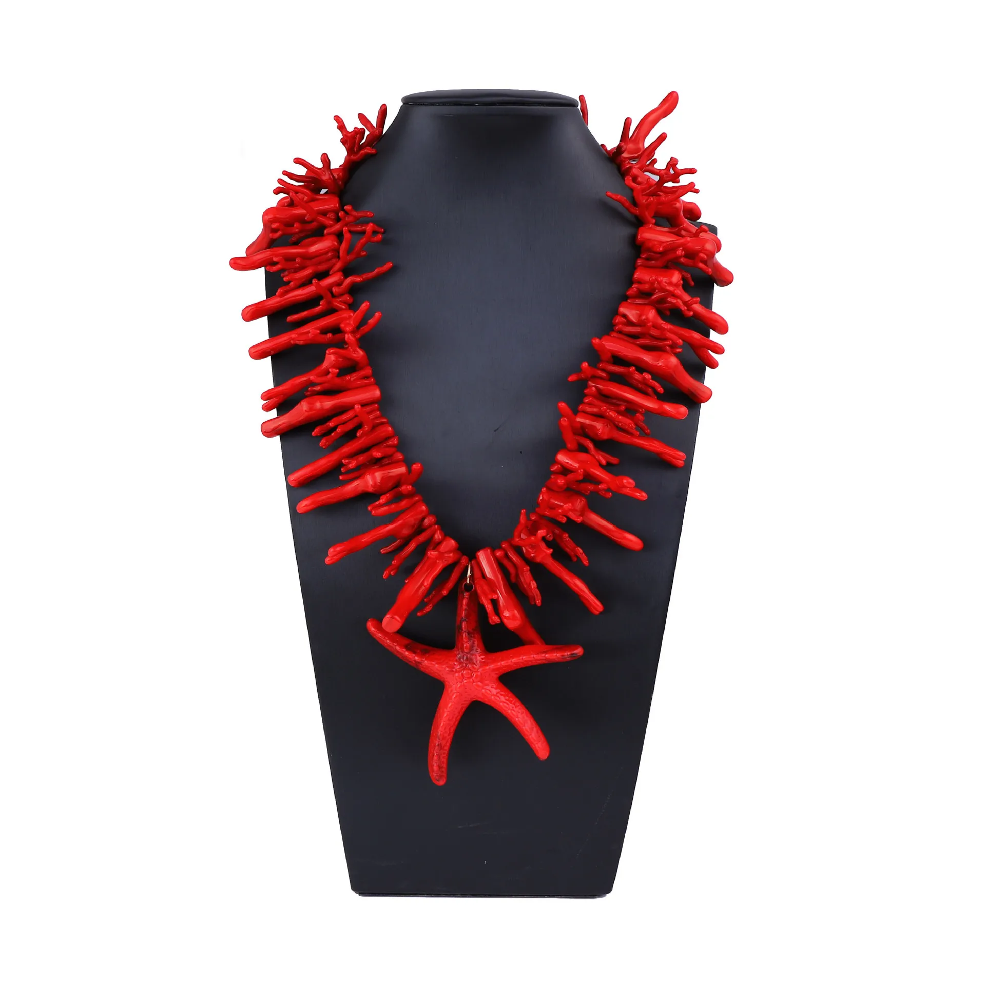 قلادة على شكل نجم البحر من البلاستيك المرجاني المستوحى من المحيط المبالغ فيه #6