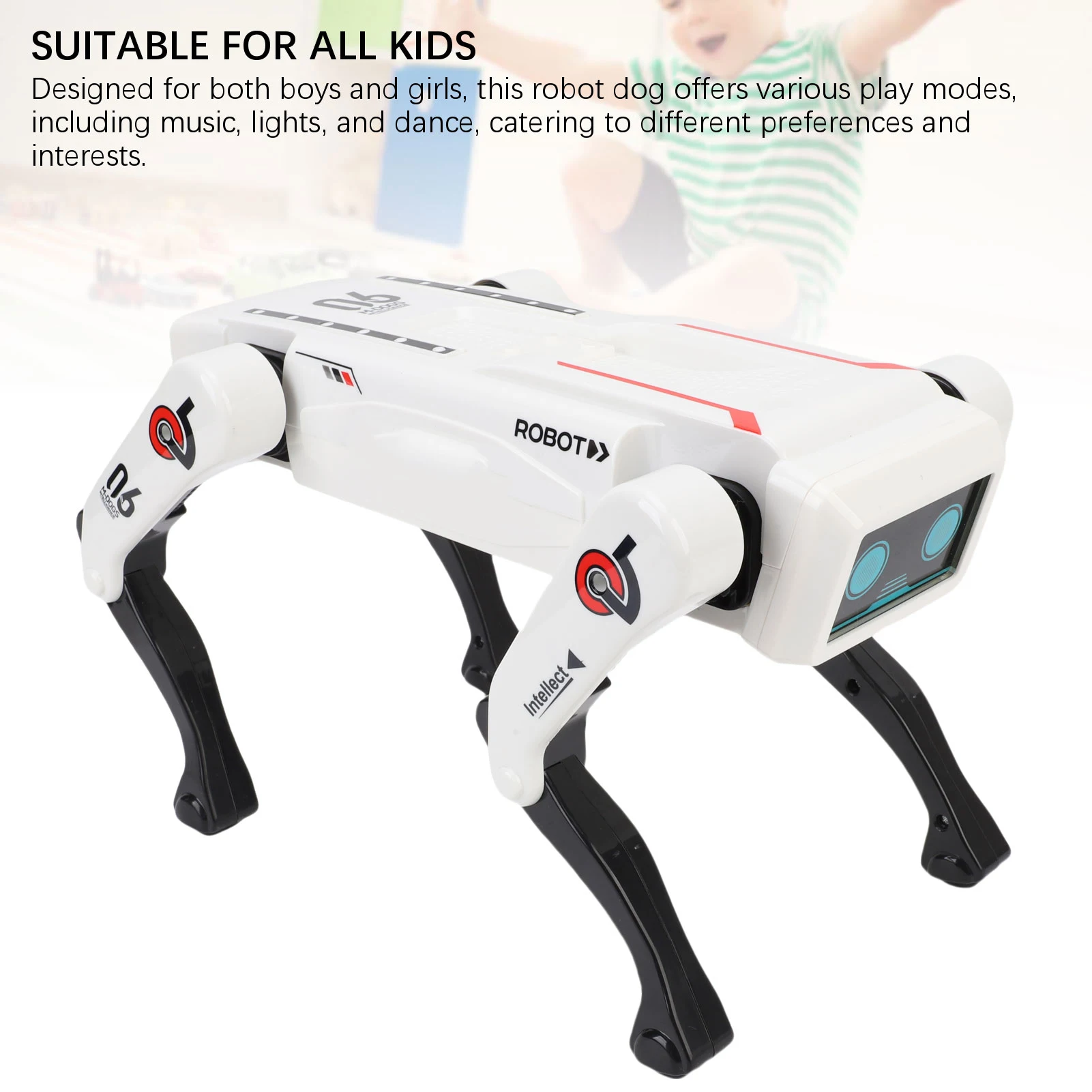 Programmable Quadruped Robot Smart Robot Dog Programmable Quadruped Voice Control AI Robot Dog with Music Light Effects