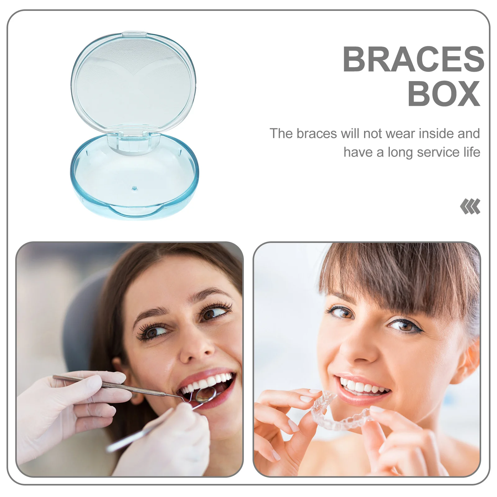 

High-Quality Plastic Orthodontic Denture Box Portable Storage Case for Retainers Mouth Guards Outdoor Adventures