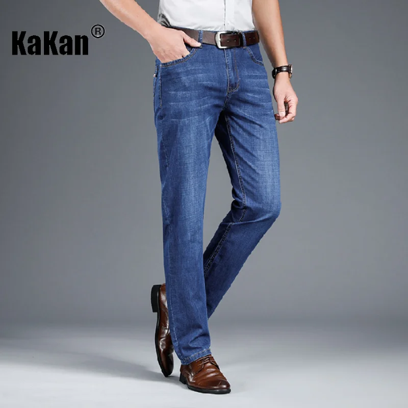 

Kakan - New Summer Thin Denim Men's Wear, Straight Loose Casual Versatile Stretch Jeans K42-6202