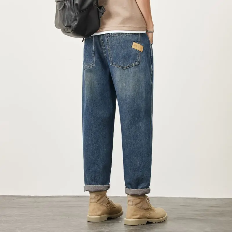 Summer Micro-cone Straight Jeans for Men Loose Comfortable and Versatile Casual Teenager Trendy Retro Trousers jeans for man