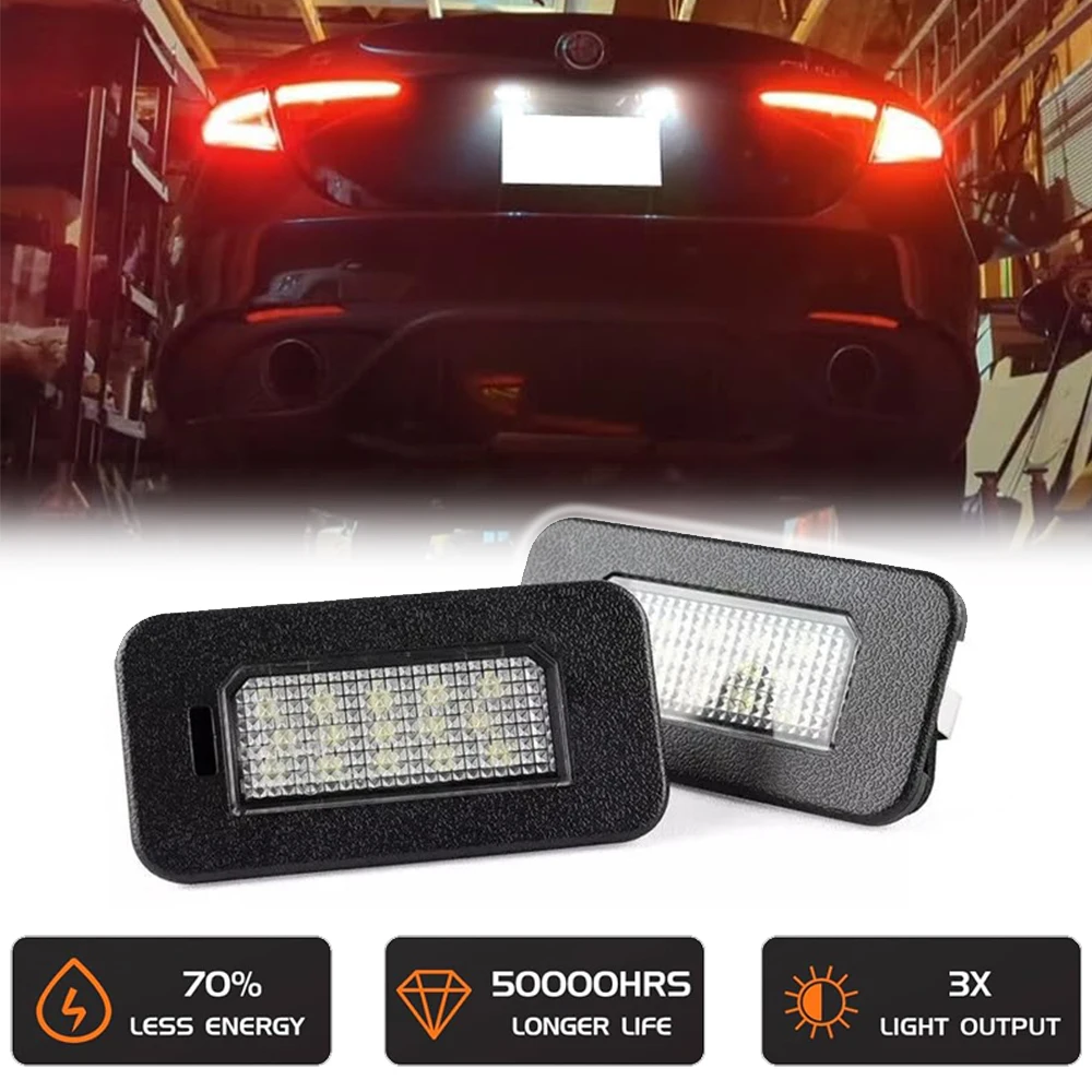 

Free Error LED Tail License Plate Light Reflector Tag For Alfa Romeo Giulia 2016-2022 Alfa Romeo Stelvio 2017-2022 Auto Parts