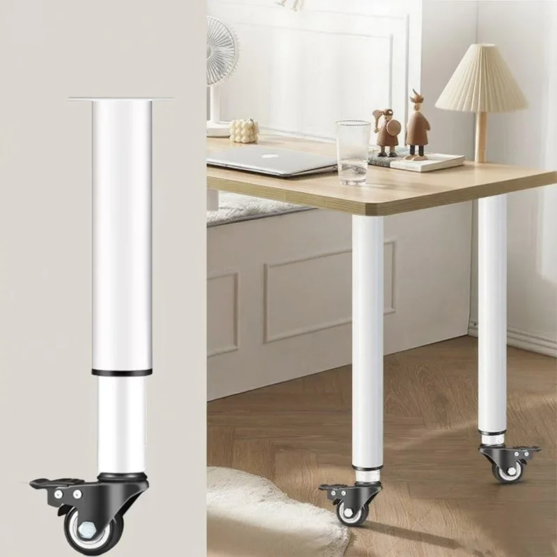 41-62CM 4PCS  adjustable furniture legs with casters, table legs with adjustable height range, suitable for cabinets, etc