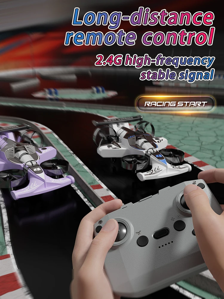 Nouvelle voiture volante télécommandée, quadrirotor bimode terrestre et aérienne, voiture de cascade dérive, cadeau de noël pour garçons