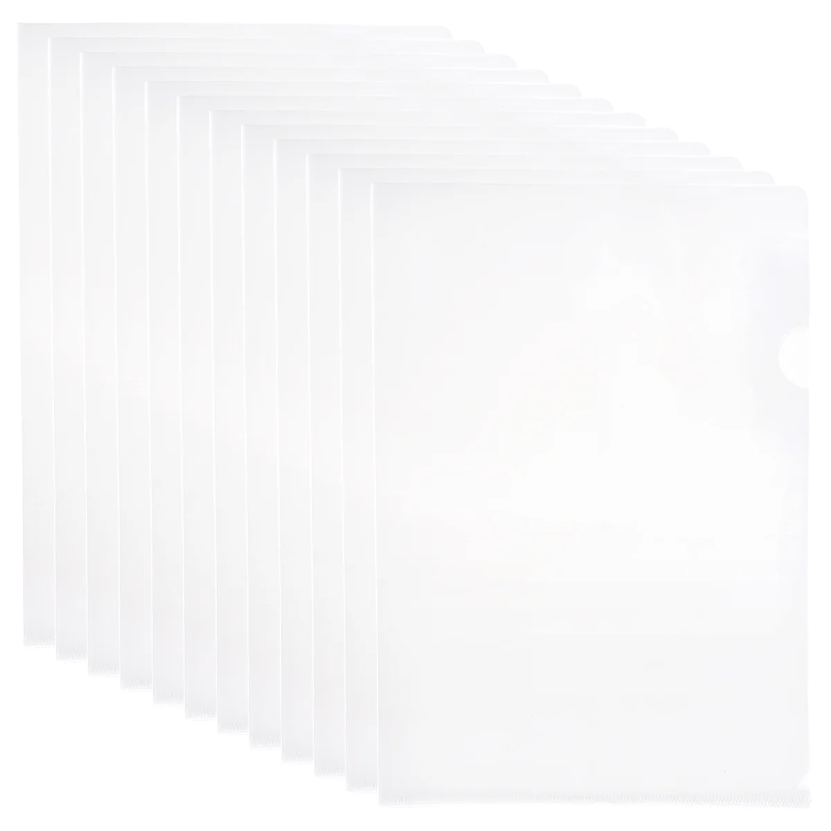 Cartella per documenti trasparente da 12 pezzi Portadocumenti in plastica trasparente spesso formato A4 Organizzatore di documenti resistente allo strappo Uso scolastico per ufficio
