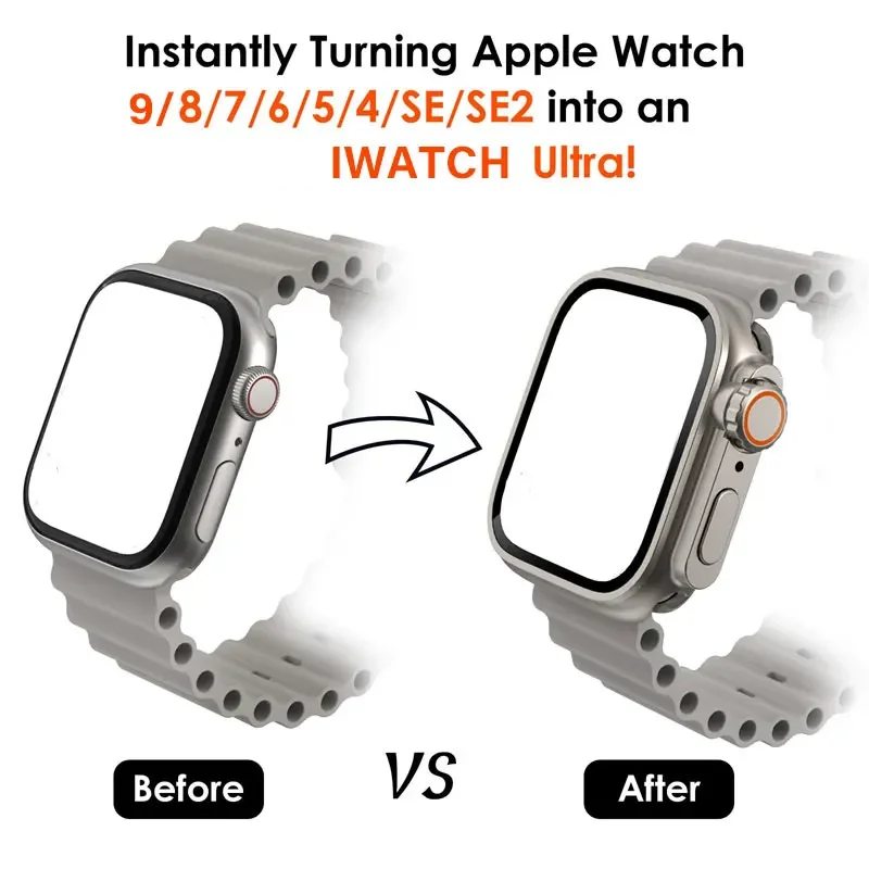 Защитный чехол для экрана Apple Watch 40 мм, 41 45 мм, 44 мм, серия 10, 42 мм, 46 мм, защитный чехол из закаленного стекла iWatch 9 8 7 6 5 4SE