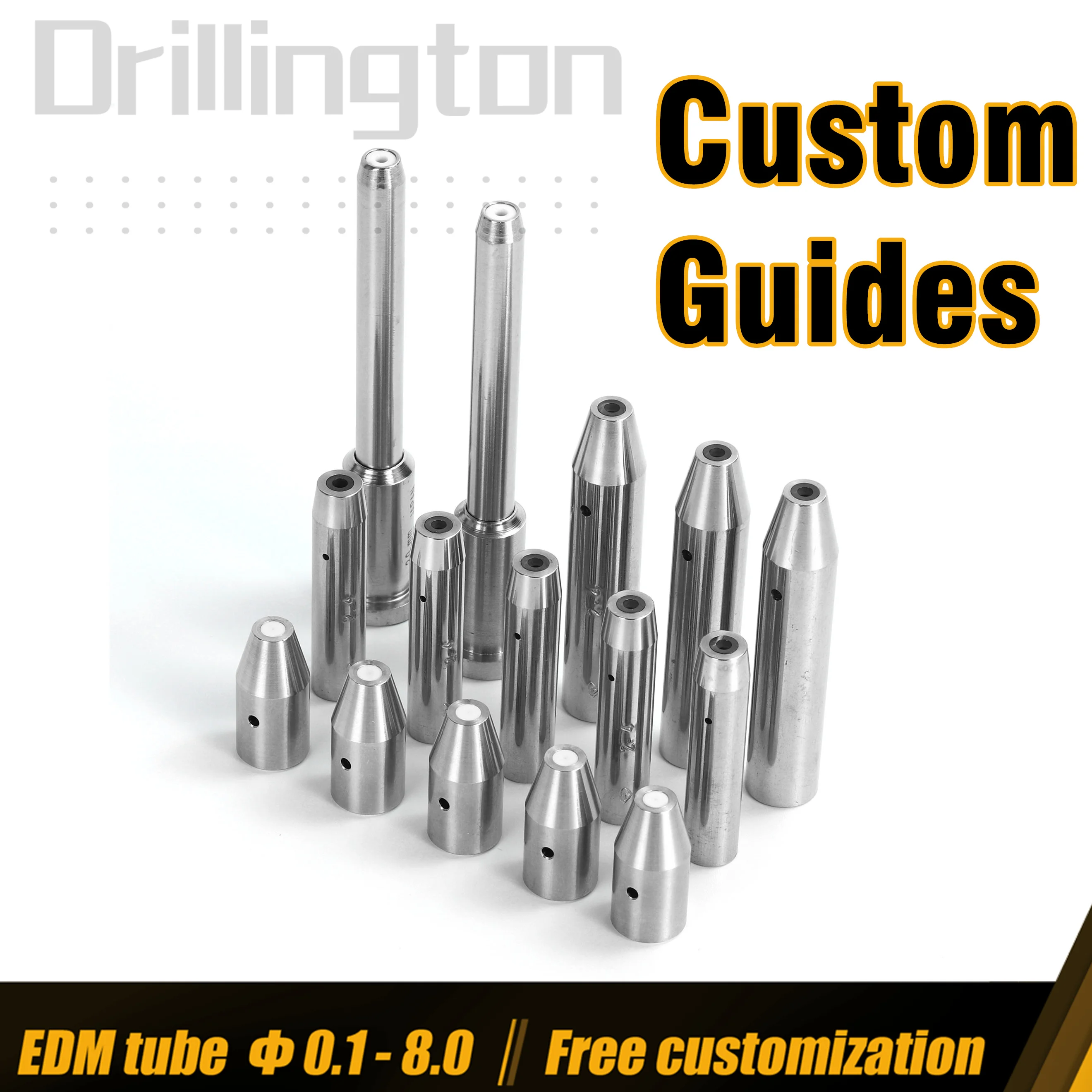 Custom EDM Electrode Guide, Ruby Ceramic Guide, EDM Drill Tube Guides 0.1 - 6.0 , EDM Drilling Parts , Holder for EDM Machine