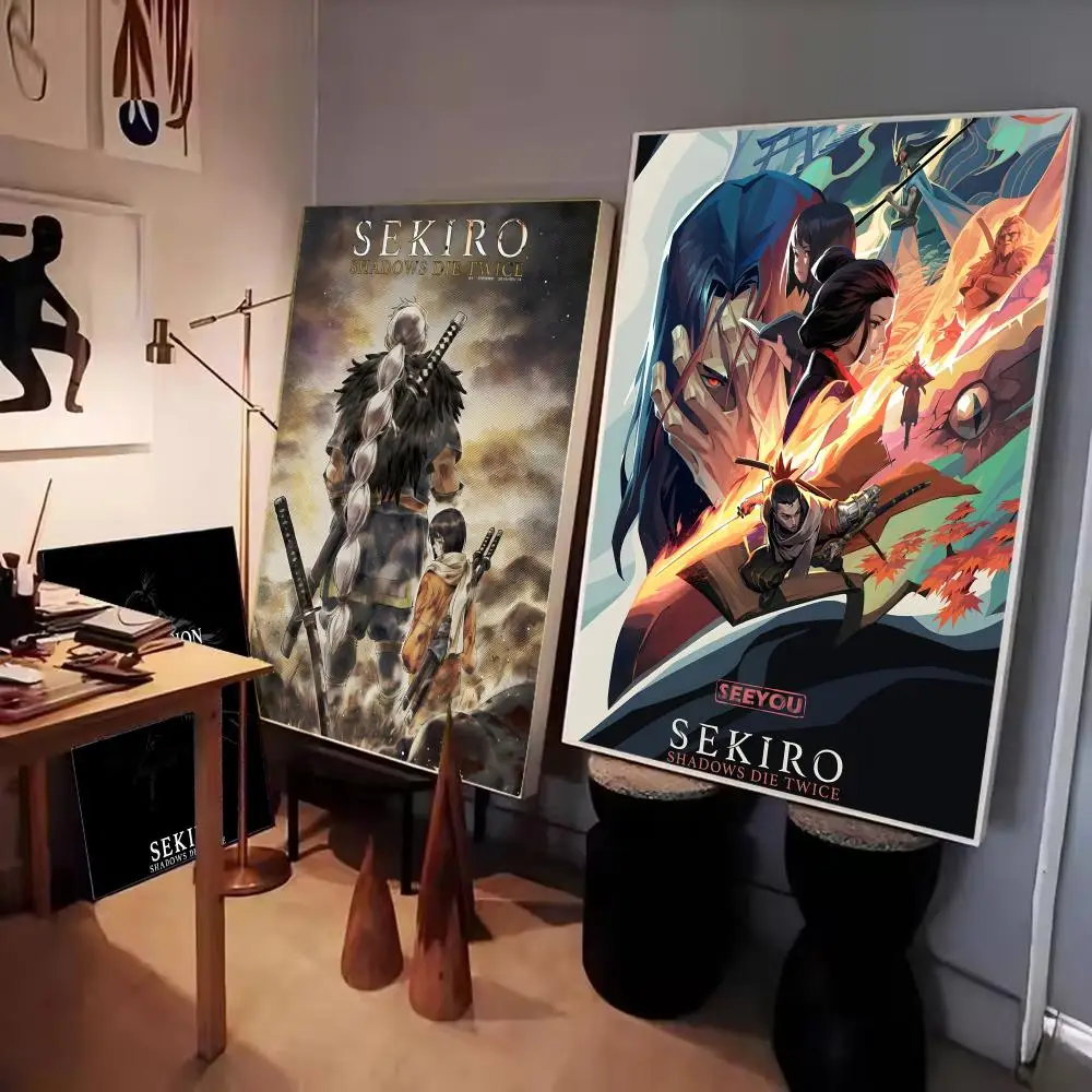 كول نينجا سيكيرو الظلال يموت مرتين لعبة ملصق ملصق جدار يطبع لغرفة المعيشة غرفة نوم مكتب هدية تزيين المنزل