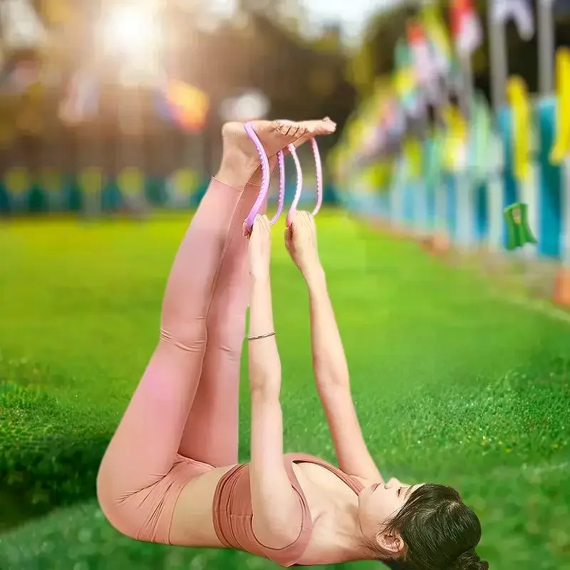 معدات اللياقة البدنية النسائية، دائرة اليوغا، حلقة مطاطية، بيلاتيس، أداة دعم مقاومة للتدليك المنزلي #4