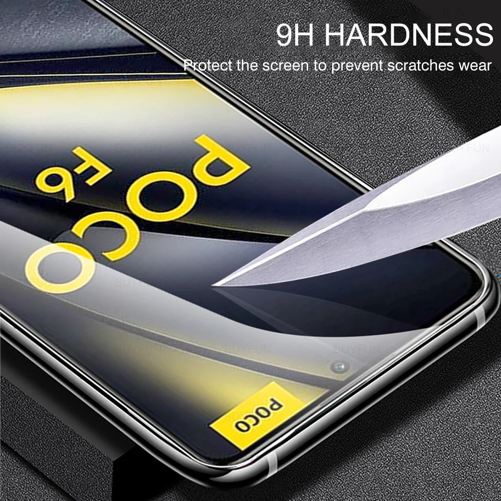 Protetor de Tela de Vidro Temperado para Xiaomi, Capa Protetora, Xiaomi, F6, 5G, F6 Pro, PocoF6Pro, F 6 Pro, 6.67"