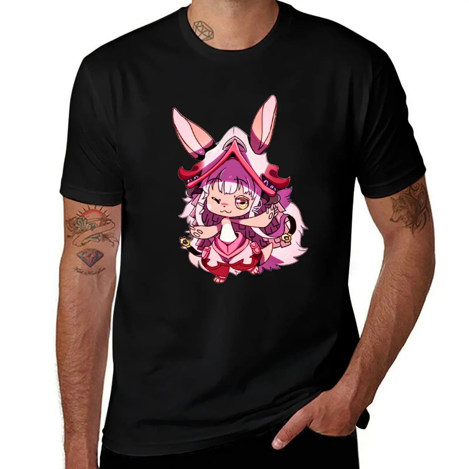 

Made in abyss - Nanachi T-Shirt t shirts for man graphic funny men t shirt cotton 100% T-Shirt