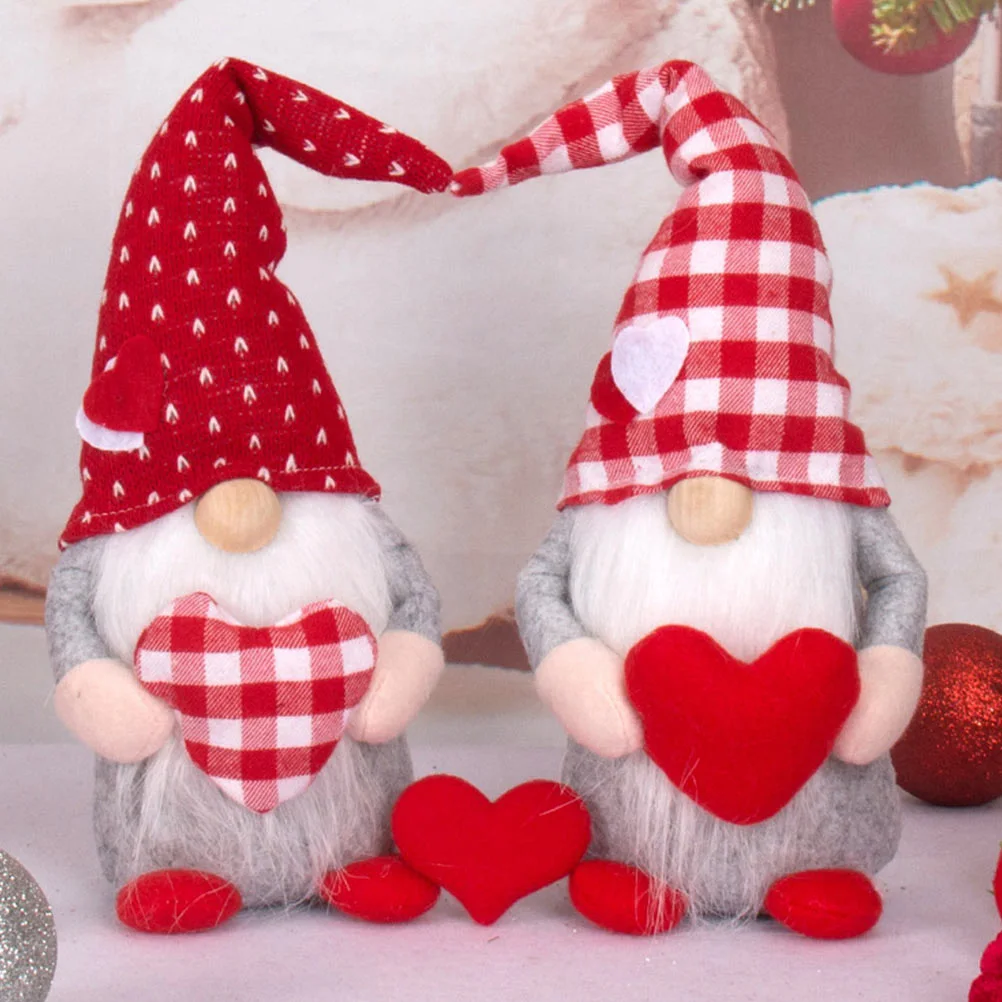 

2Pcs Valentine's Day Gnome Romantic Home Decor Adorable Detail Perfect Holiday Gift Valentines Day Decor,gnome Ornament