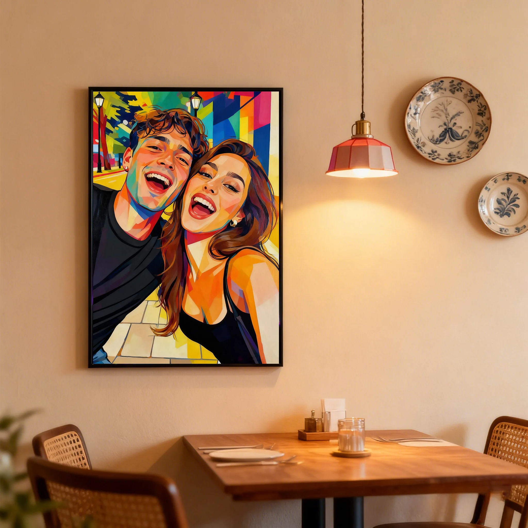 Customization Personalized Modern Pop Style Canvas Print Poster Portrait Couple Family Pet Wall Art Poster For Home Decor Gifts image 3