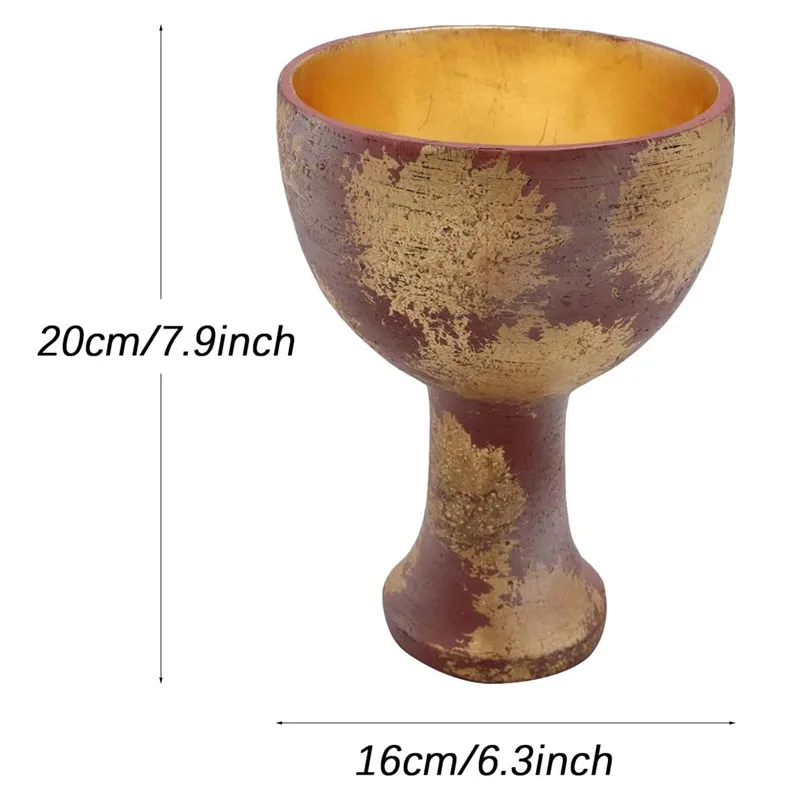 Indiana Jones Holy Cup graal Crafts 1:1 Resin Replica Halloween Cosplay Prop l'ultima tazza di croce cristo calice resina dorata