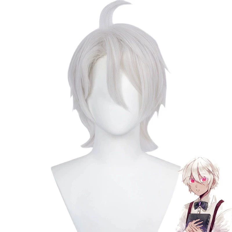 Noé arquiviste personagem chapelaria anime o caso estudo de vanitas papel modelagem peruca bola homem jogo headwear ahoge cabelo curto
