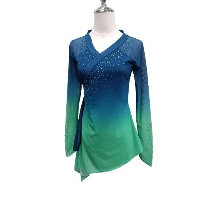 Classical Dance Gauze Practice Dress For Women Asymmetric T-shirt Top Exquisite Ethereal Performance Costume