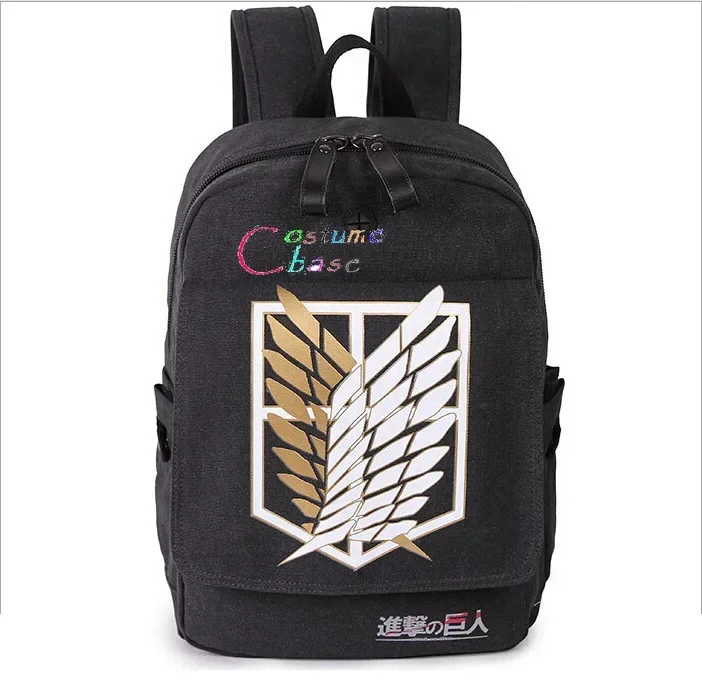 

Anime Titan Backpack Canvas School Student Travel Shoulder Bags Rucksack Cosplay Prop