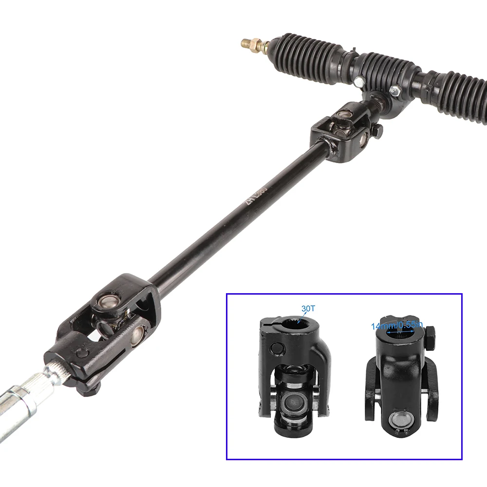 30T Kolumna kierownicy Przeguby U Wał 300mm 320mm 420mm Przekładnia kierownicza z wspomaganiem Pasuje do DIY Go Kart ATV UTV Buggy Quad Bike