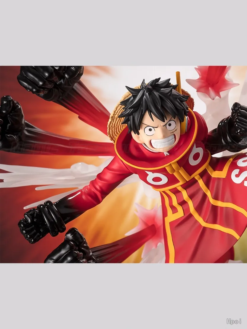 【in-stock】original-bandai-spirits-figuartszero-one-piece-monkey-d-luffy-rubber-and-falcon-gun-animefigure-toys