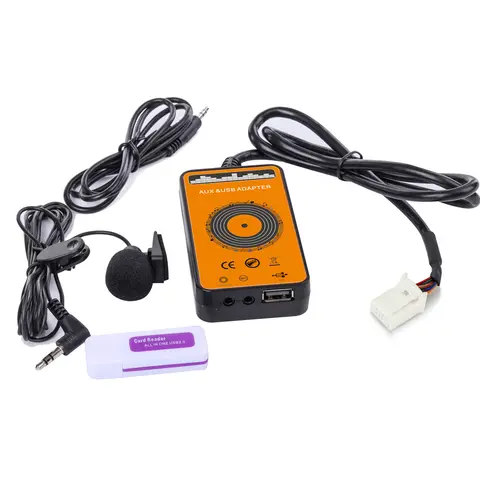 Moonet Bluetooth Car Kit USB AUX 3.5mm Hands Free Adapter CD Changer for Toyota 6+6Pin RAV4 Corolla Avensis Auris Camry 8 best sales toyota corolla bluetooth adapter - №4