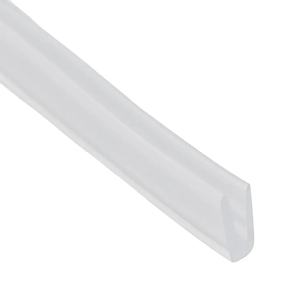 2 Meters U-channel Rubber Edging Sealing Strip Shower Door Glass Sealing Tape Edge Guard Weatherstrip Multiple Size