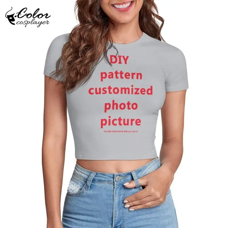 

Color Cosplayer Customized Tee Anime Pattern Diy Tops Y2K Cosplay Costume Carnival Festival Fan Club T-Shirts Adult Wear