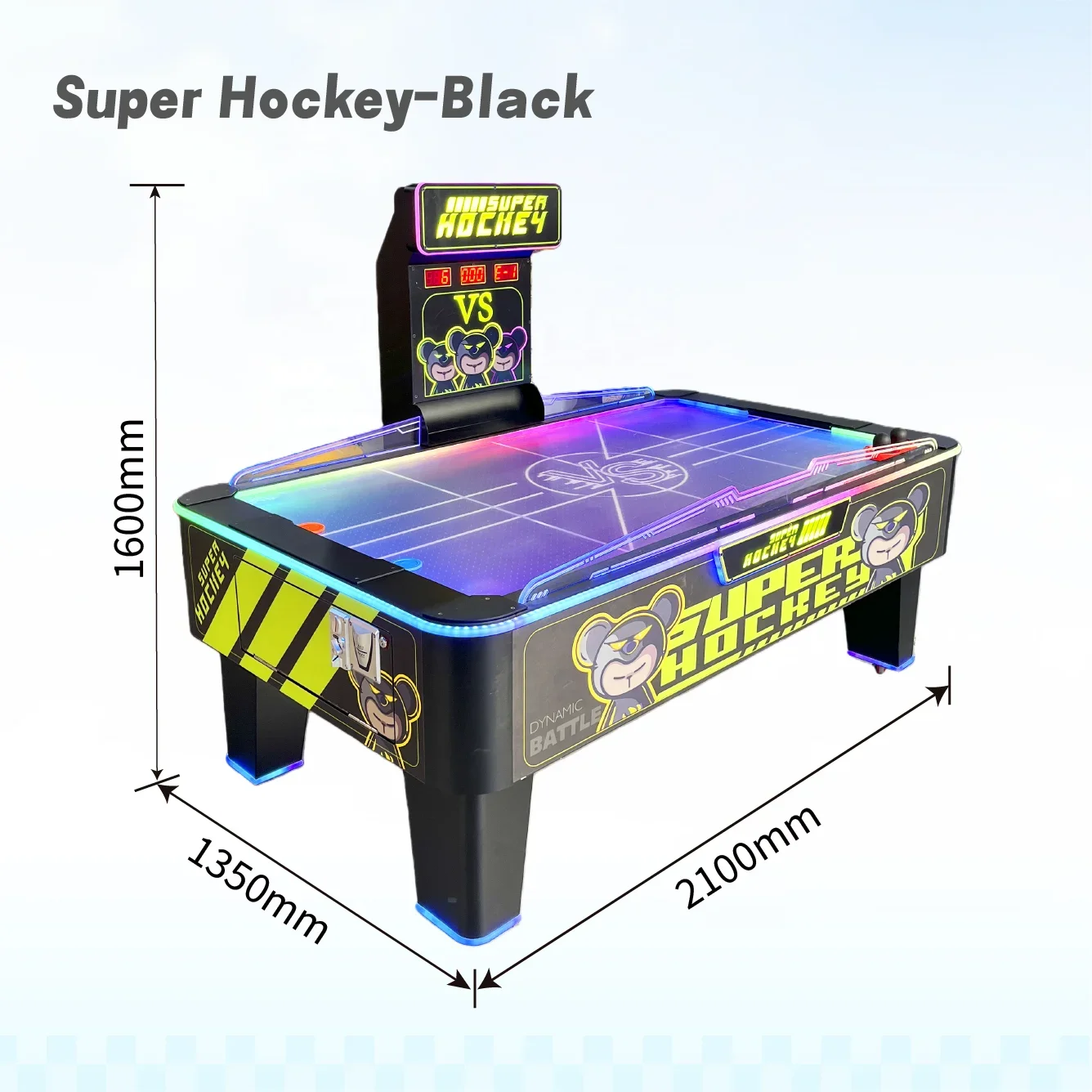 Hot Selling Coin Operated Arcade Game Air Hockey Table with Hardware Wood & Metal Customizable Options 1 Year Warranty 2-Player
