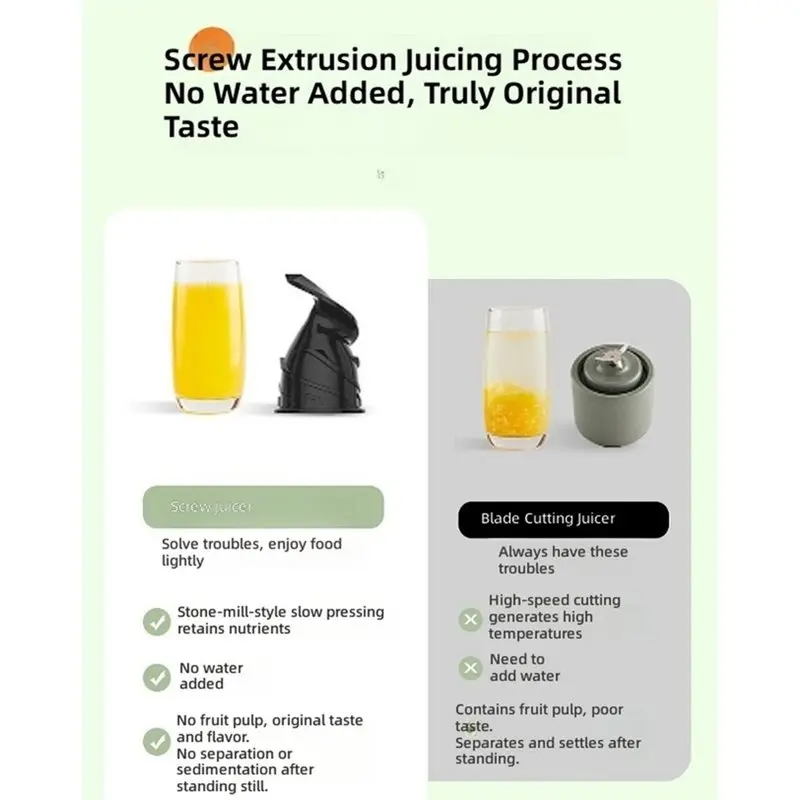 WHYY-Baby Foods Maker Cold-Press Juicer Juicer Fruit & Vegetable Juicer Portable Juicer EU Plug