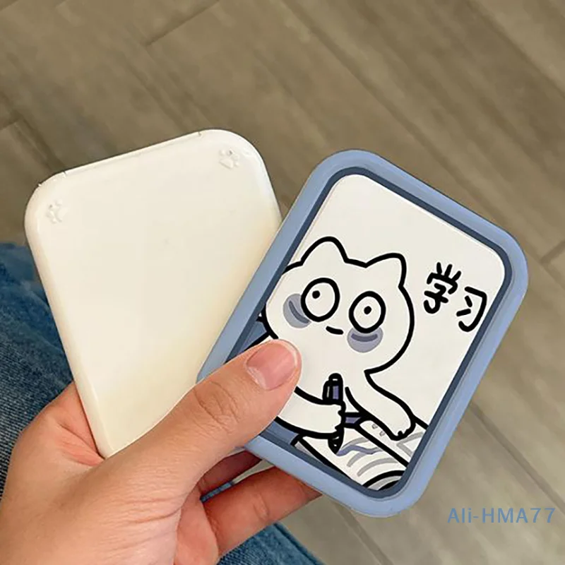 Cartoon Pattern Mini Folding Makeup Mirror Originality Pattern Portable Makeup Tool For Women Girls Mini Handheld Makeup Mirror