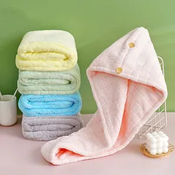 Hair cap lady thickened double-layer quick-drying coral velvet dry hair towel absorbent scarf new shower cap wholesale