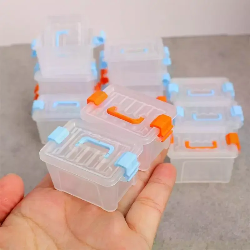 Mini boîte de rangement pour maison de poupée, 5 pièces, boîte à outils transparente, modèle de maison de poupée, décoration de maison, accessoires de décoration de Micro scène