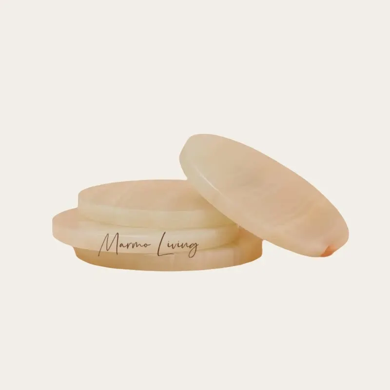 100% Natural Marble Wine Coaster Jade Onyx Stone Whiskey Coaster Ins Luxury Marble Jewelry Tray High End Decorative Ornament