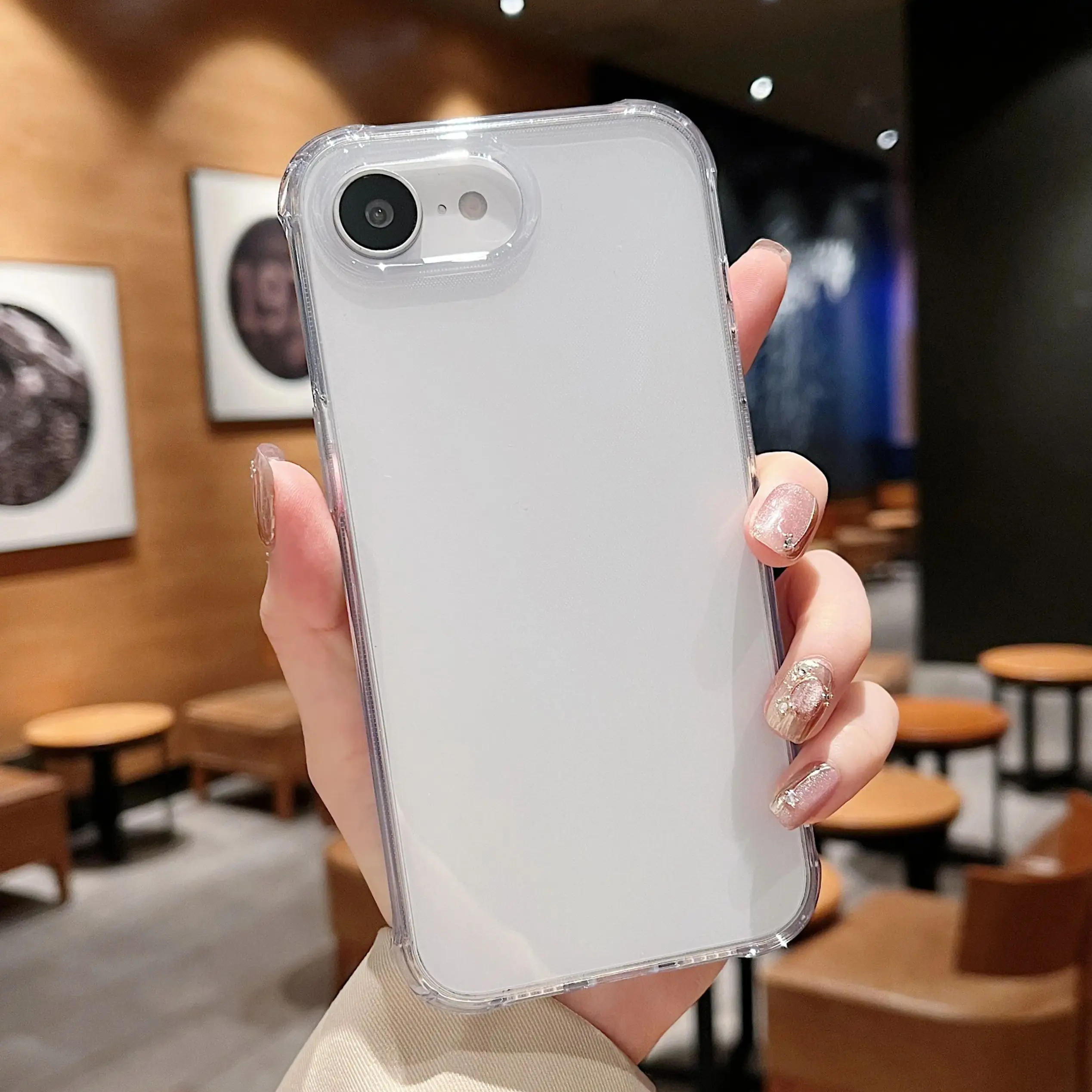 

Противоударный прозрачный чехол для телефона для iPhone 16E 16 15 14 13 Plus Pro Max SE 4, простой бампер с подушкой безопасности, прозрачная защитная задняя крышка